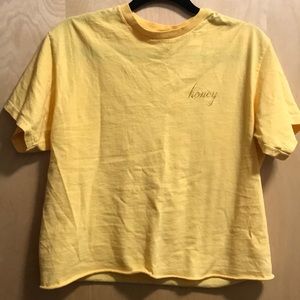 John Galt yellow honey tee